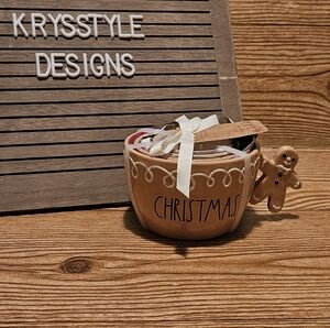 Rae Dunn Gingerbread Cookie Christmas Set of 4 Measuring Cups